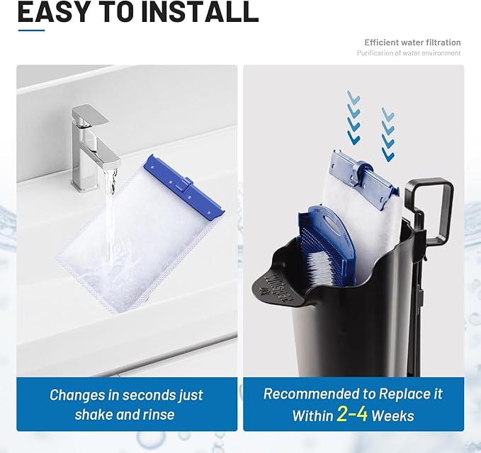 16 Count Large Filter Cartridges Compatible with Whisper Bio Bag Filters, Large Aquarium Filter Cartridge for Whisper 20i 40i, IQ20/30/45/60, PF20/30/40/60 and Repto Filter-PawvioPets