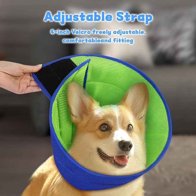 Dog Cone Soft Recovery Collars & Cones After Surgery for Medium Large Dogs, Comfy Ecollars to Stop Licking, Adjustable, Dog Ecollars for Recovery Fabric: Soft Comfort, Ecollars of Shame Alternatives-PawvioPets