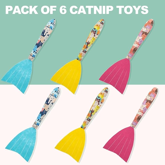 BINGPET 6 Pcs Catnip Toys for Cats,Interactive Cat Toy for Bored Indoor Kitten Adult Cats,Cat Fish Toy Filled with Natural Catnip,Cute Crinkle Cat Toy Kitten Toys Cat Chew Kicker Toy for All Breeds-PawvioPets