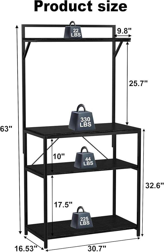 GDLF 20-29 Gallon Fish Tank Stand with Plant Shelf, Aquarium Stand with Storage Shelf for 20 Gallon Long Aquarium 30.7" x 16.53" Tabletop Fits Turtle or Reptile Terrariums-PawvioPets