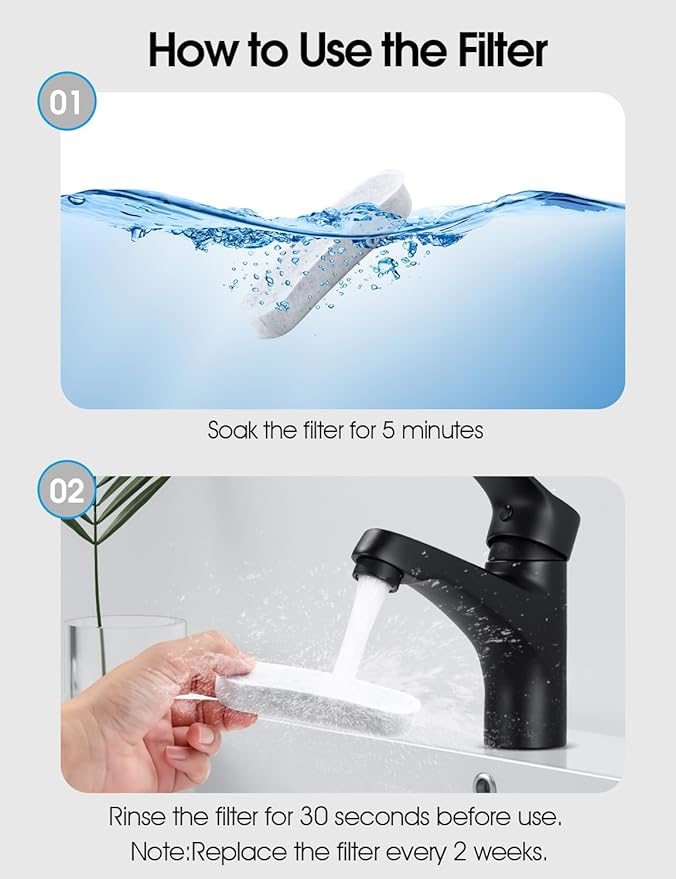 Dog Water Fountains by WOPET, 4 Pcs Pet Water Fountain Filters for W600 Dog Fountain, Large Dog Fountain Filter Replacement Cats,Pets-PawvioPets