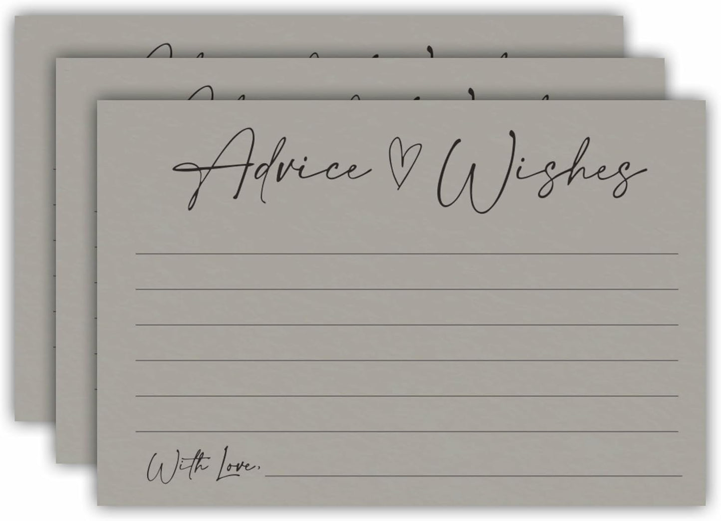 Advice And Wishes Cards, 30 Minimalism Dark Green Wishes Cards For Wedding, Bridal Shower, Advice And Wishes For The Mr And Mrs, Baby Shower, Graduation, Retirement, Anniversary, Party Favor- A04