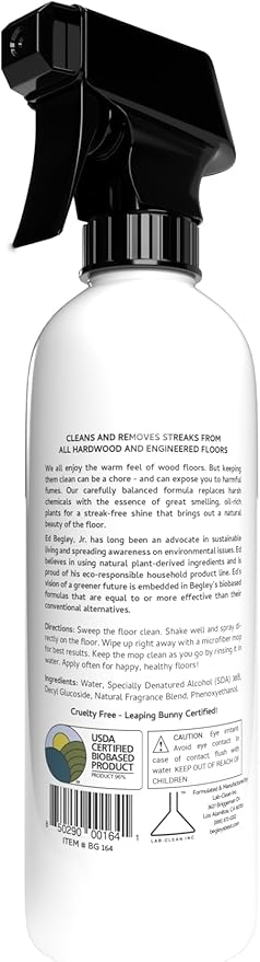 Begley's Hardwood Floor Cleaner Spray - Hard Wood Floor Cleaner for Mopping - Citrus Scent Hardwood Cleaner - 24oz & 64oz Refill Set-PawvioPets