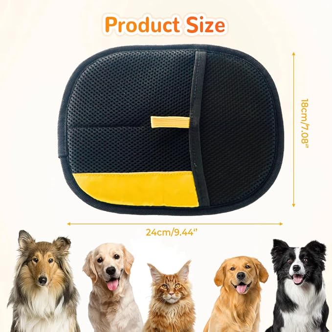 2025 Upgrade Pet Hair Remover Electrostatic Gloves, Reusable Pet Hair Removal Glove for Cats & Dogs, Premium Cat & Dog Hair Remover Mitt for Couch Furniture Carpet Car Seat (2)-PawvioPets