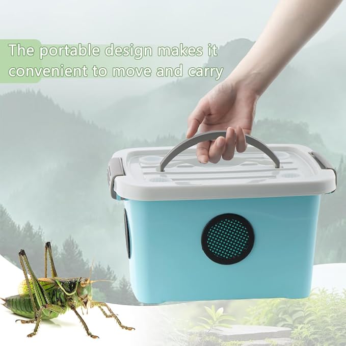 1 Pack Cricket Breeding Box Insect Keeper Reptile Feeding Box for Reptile Bearded Dragon Leopard Gecko Lizard Frog Snake-PawvioPets