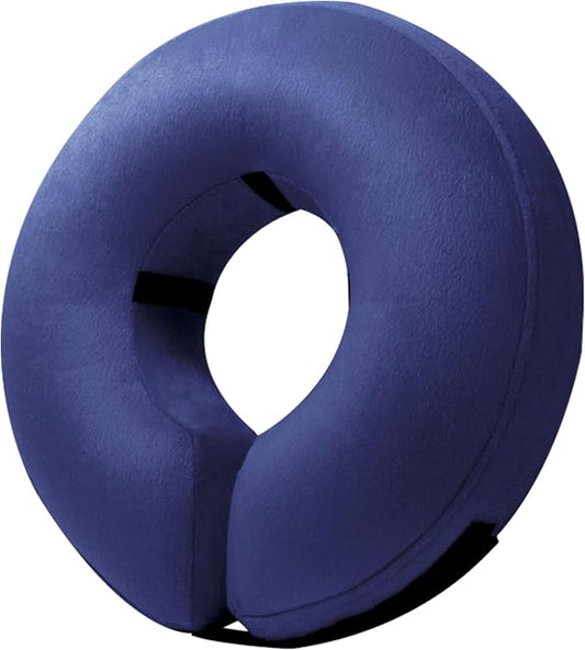 BENCMATE Inflatable Dog Cone Collar Alternative, Soft Dog Cone for Small Medium Large Dogs and Cats, Neck Recovery ECollar Donut Collar After Surgery (Large, Navy Blue)-PawvioPets
