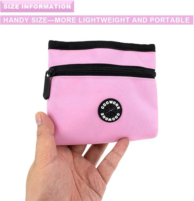 COOWONE Dog Treat Pouch with Pet Training Clicker, Detachable Dog Puppy Training Treat Bag, 900D Oxford Cloth Magnetic Closure Small Dog Walking Bag for Travel or Outdoor Use-PawvioPets