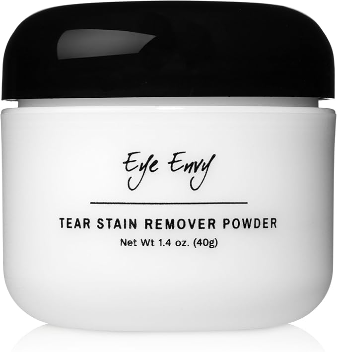 Eye Envy Tear Stain Remover Powder for Dogs and Cats. 100% Natural, Safe. Apply Around Eyes. Absorbs and Repels Tears. Keeps Area Dry. Treats The Cause of Staining. Made in The USA (1.4 oz)-PawvioPets