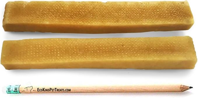 EcoKind Premium Gold Yak Cheese Himalayan Dog Chews, Dog Treats Large Breed, All Natural, High Protein, for Aggressive Chewers, Large - 2 Chews-PawvioPets