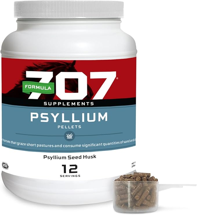 Formula 707 Psyllium Pellets Equine Supplement (3lb Jar - 12 Day Supply)-PawvioPets