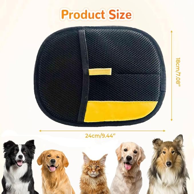 3pcs Pet Hair Removal Glove,Pet Hair Remover Glove for Cats & Dogs,Upgraded Animal Fur Removal Tool, Reusable Cats & Dogs Grooming Gloves for Hair Removal-PawvioPets