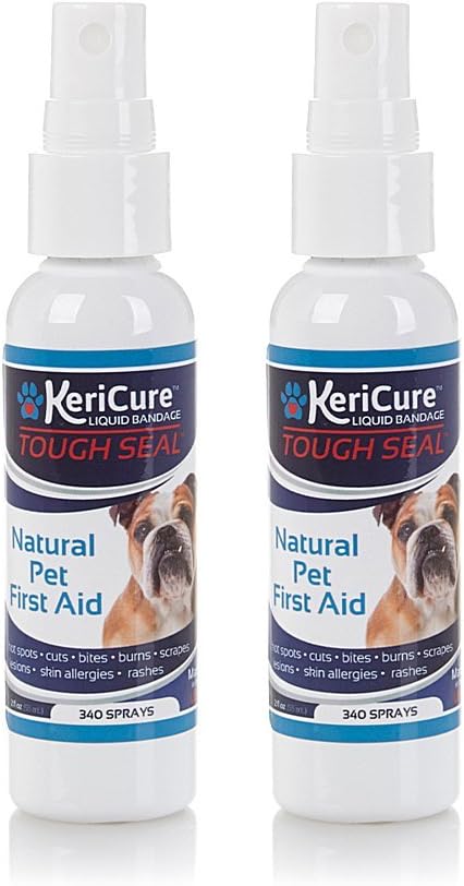As Seen on HSN - Tough Seal Liquid Bandage, 2 Pack, Spray on Wound Care for Dogs, Cats, Pets and Small Animal First Aid, Made in The USA-PawvioPets
