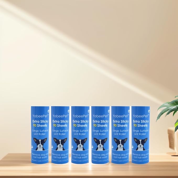 Extra Sticky Large Lint Roller Refills, 6.3'' Giant Lint Roller Refills for Pet Hair, Clothes&Furniture Cleaning, 540 Sheets in Total-PawvioPets