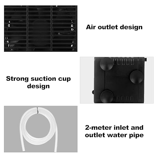 Electric Water Heater Chiller, AC 100‑240V 20L Aquarium Chiller ABS Housing Digital Display Intelligent Temperature Control 70W with Pump for Fish (US Plug Pump US Plug 110V)-PawvioPets