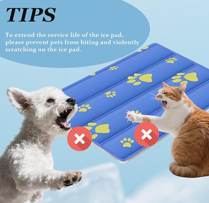 Dog Cooling Mat, Cooling Mat for Dogs & Cat, Provides Instant Relief for Small, Medium, Large Dogs, Washable, Non-Slip Design, Perfect for Hot Summer Days to Keep Pets Comfortable(S 20''*16'')-PawvioPets
