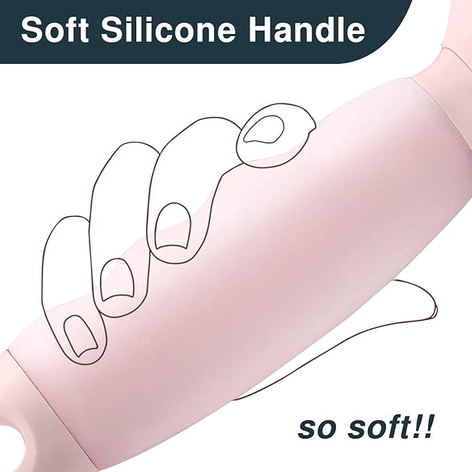 Cat Hair Brush, Soft Silicone Self Cleaning Brush for Short and Long Haired Cats, Pink Pet Grooming Comb, Cat Shedding Brushes-PawvioPets