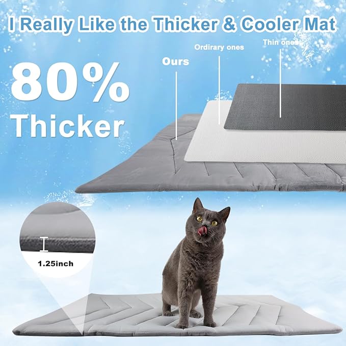 Dog Cooling Mat for Large Dogs 40 x 28''Self Coolings Foldable Cooling Pad,Q-MAX>0.5 Washable Ice Cool Fabric-Cool on Contact，Easy Washable Pet Pad for Kennel Sofa Floor Car Seats in Summer-PawvioPets