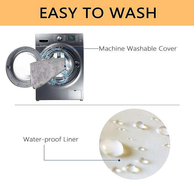 EMPSIGN Stylish Dog Bed Mat Dog Crate Pad Mattress Reversible (Cool & Warm), Water Proof Linings, Removable Machine Washable Cover, Firm Support Small to XX Large Dogs, Grey,XL(41''''*28''''*3'''')-PawvioPets