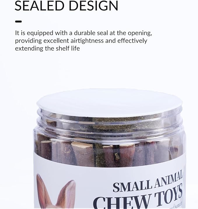 50-60 Pcs Rabbit Chew Toys, Guinea Pig, Hamster, Bunny Chew Toys, Sweet Bamboo, Apple Stick, Timothy Stick, Prevent Teeth Overgrowth, Clean Teeth-PawvioPets