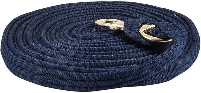Dura-Tech Cushion Lunge Line for Horses | Stable Use & Horse Training | Horse Lunge Line with Snap | Durable Horse Lead Rope | 30 Foot Length | Replaceable Brass Snap-PawvioPets
