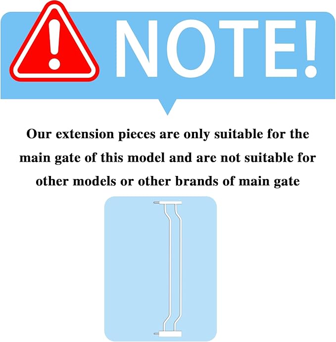 Extra Wide Baby Gate 4.72in Extensions Walk Through Baby Gate Pressure Mount Auto Close Child Safety Gates (White, Extension-4.72"/12cm)-PawvioPets