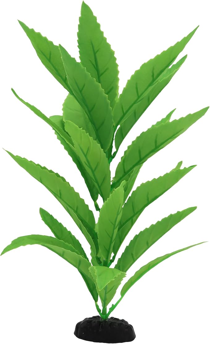 2-Pack 12 Inch Aquarium Silk Aquarium Plants, Artificial Plastic Plant for Small Tank, Goldfish, Fish Hides (Green A, 12 Inch)-PawvioPets