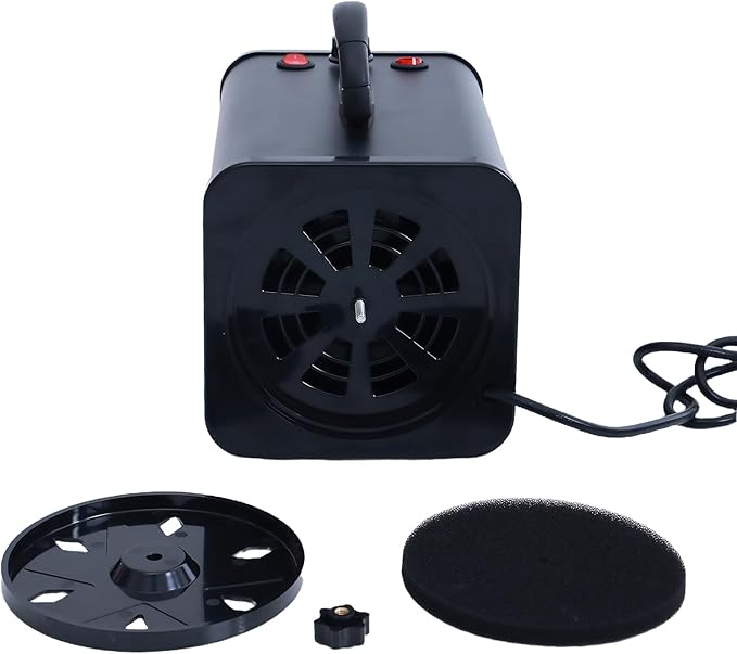 2400w 75m/s Dog Dryer for Pet Grooming, High Velocity Pet Hair Dryer with Heater, Adjustable Speed, 4 Nozzles and a Comb, Black-PawvioPets