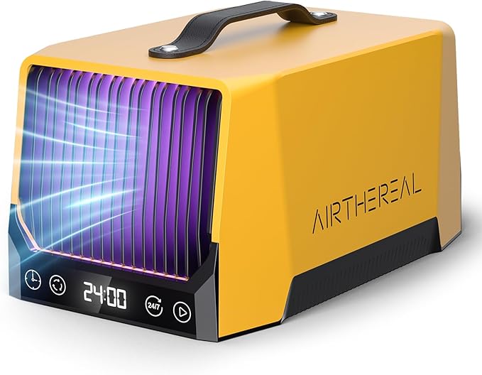 Airthereal DA25 Desktop Ozone Generator, 60,000mg/h High Capacity Odor Eliminator for Smoke, VOCs and Pet Odors, Portable Ozonator for Home, Garage & Car, O3 Air Deodorizer for Area up to 5,000 sq.ft-PawvioPets