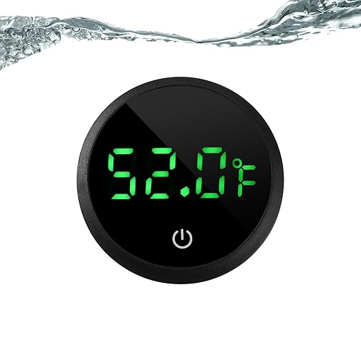 Aquarium Thermometer Digital Fish Tank Thermometer Led Display Fish Tank Temperature Gauge Accurate Thermometer to ±1℉ for Betta Axolotl Turtle Tank (with Spare Battery)-PawvioPets