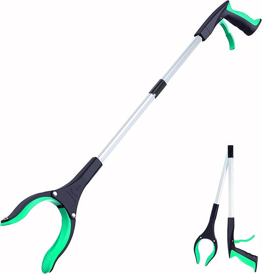 Grabber Reacher Tool - 32” Extra Long Foldable Gripper and Reaching Tool - Heavy Duty Pick Up Stick Grabbers for Seniors, Trash, Surgery Recovery Must Haves Gifts (Green)-PawvioPets