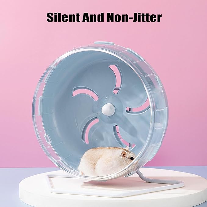 GKYZBB Hamster Wheel, 8.5 inch Silent Hamster Exercise Running Wheel with Stand,Pet Small Animals Exercise Running Toys,Adjustable Quiet Spinner for Guinea Pigs, Sugar Gliders, Gerbils-PawvioPets