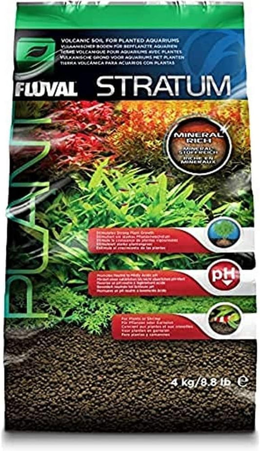 Fluval 12694 Plant and Shrimp Stratum for Freshwater Fish Tanks, 8.8 lbs. – Aquarium Substrate for Strong Plant Growth, Supports Neutral to Slightly Acidic pH-PawvioPets