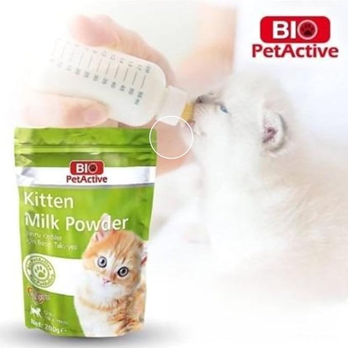 Bio Pet Active Kitten Milk Replacer - Easy-to-Digest Milk Powder with Vitamins, Minerals and Taurine for Kittens and Mothers, 7.05 oz-PawvioPets