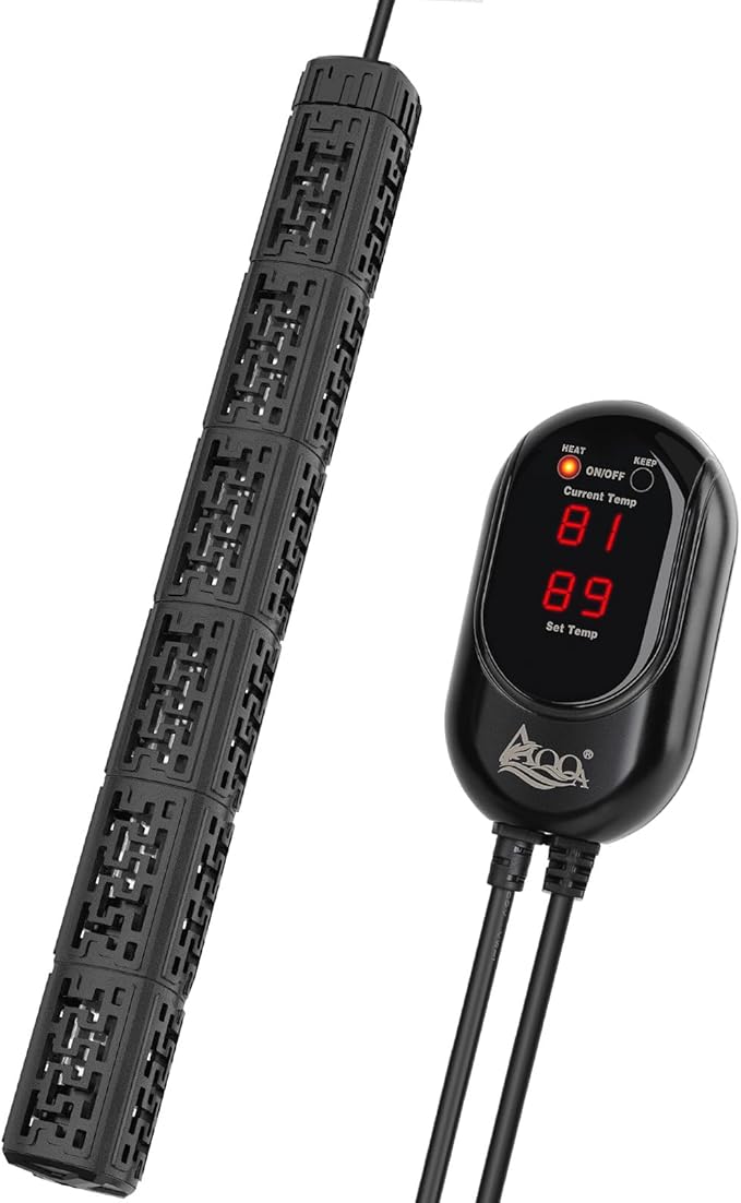 AQQA Fish Tank Heater,Aquarium Heater 50W 150W 250W 400W 500W 800W for 3-220 Gal,Set Temperature 59℉-93℉ Temperature Accuracy,Out of Water or High Temperature Automatic Power Off (800W to 120-220 gal)-PawvioPets