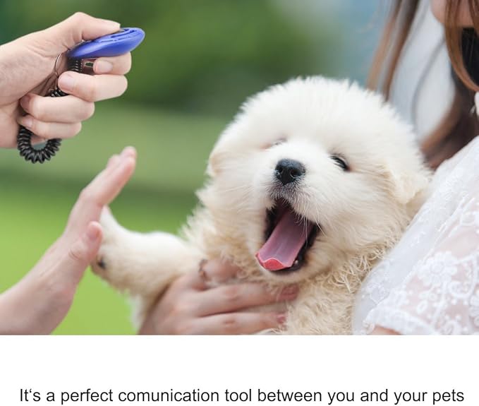 Clicker Training for Dogs, [4 Pcs, Multi-Color] Dog Clicker for Training, Clicker Dog Training with Wrist Strap, Clicker for Pets, Dog Clicker Perfect for Dog Cat Horse Behavioral Training-PawvioPets