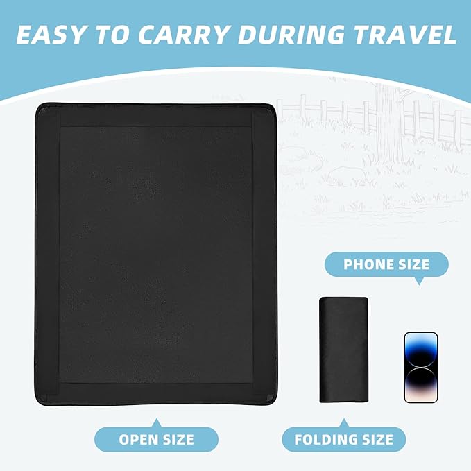 Dog Pee Pad Holder, Puppy Pad Holder, 14 Powerful Magnetic Clips, Indoor Dog Potty, Oxford Cloth Material, Fit 34x28 Pad, Black-PawvioPets