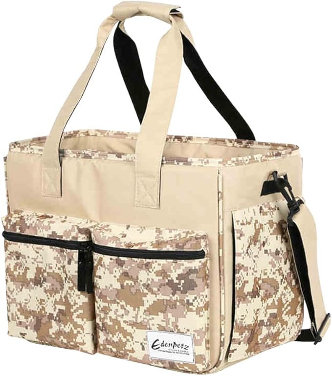 Cat Carrier Bag, Foldable Pet Bag Airline Approved, Pet Travel Carrier for Medium Cats Small Cats Dogs, Sturdy Transport Carriers Long Trips(Brown)-PawvioPets