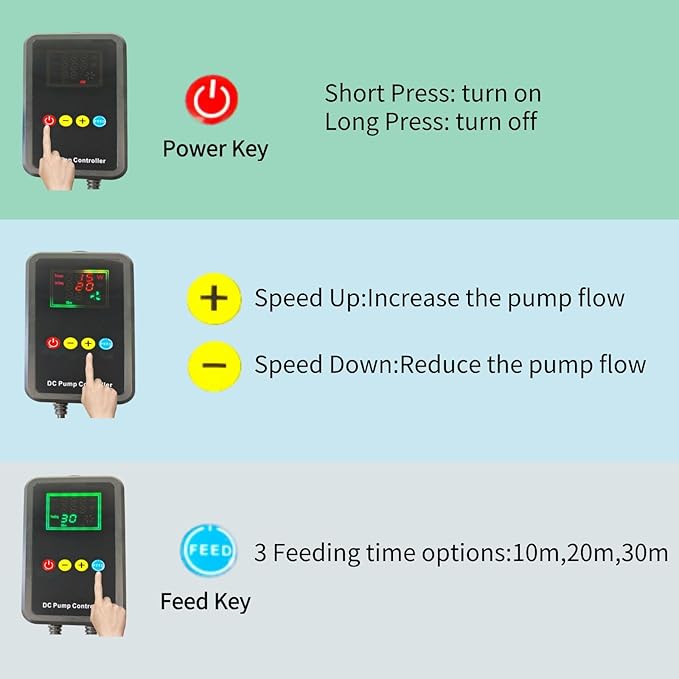 CONQUERALL CHS-2500 15W Pond Pump DC 24V 660GPH(US) 12.4FT Energy Saving Submersible Pump with 3 Years Warranty For Freshwater, Seawater, Fountains, Koi Ponds, Fish Farms, Circulation Systems-PawvioPets
