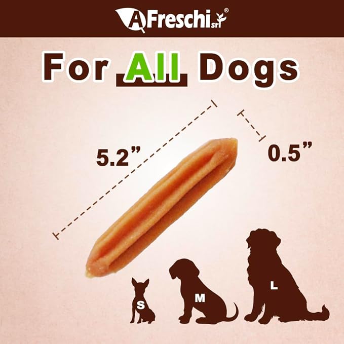 Afreschi Natural Turkey Treats Mini Bars – 6 oz, USA-Sourced Trukey, All-Natural, Hypoallergenic, Low-Fat, Healthy & Easily Digestible, Puppy & Training Snack-PawvioPets