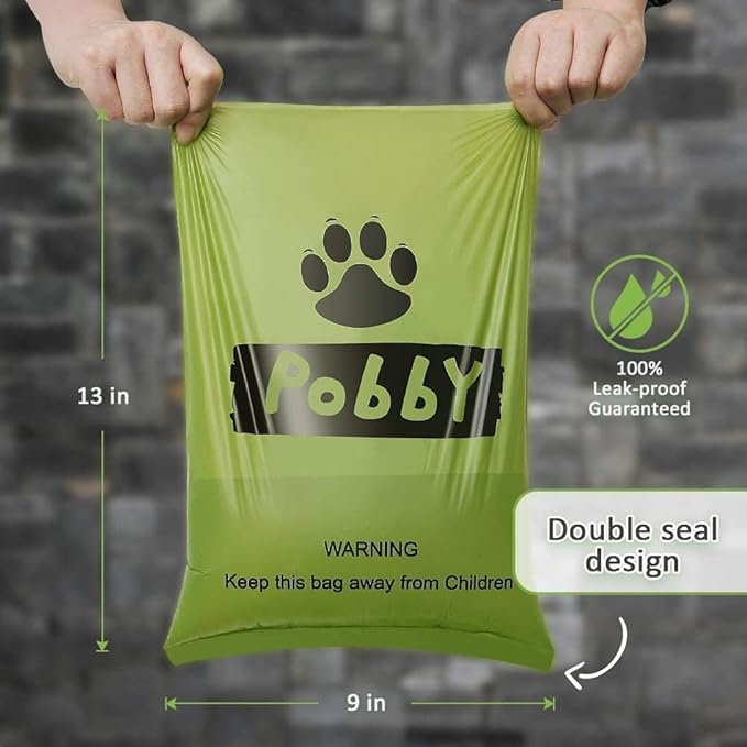 Dog Poop Bag Holder for Leash, 2 Pack Dog Poop Bag Dispenser, Sturdy and Guaranteed Leakproof Poop Bag Holders for Leashes, Dog Waste Bag Holder, Unscented, 2 Dispenser and 30 Bags By PobbY-PawvioPets