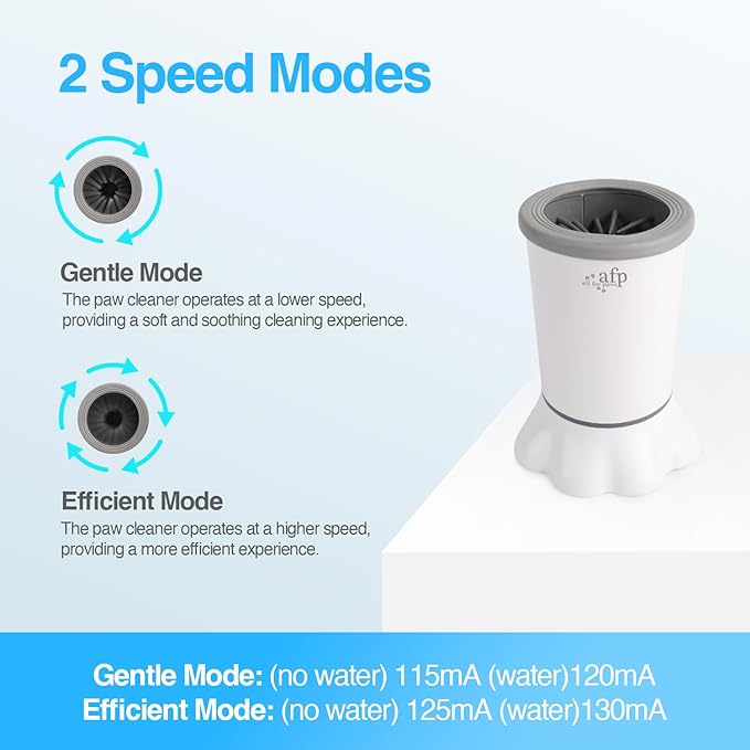 ALL FOR PAWS Low Noise Automatic Dog Paw Cleaner Electric Dog Paw Washer Cup for Dog Muddy Claws, USB Rechargeable Pet Foot Washer for Small and Medium-Sized Dogs-PawvioPets