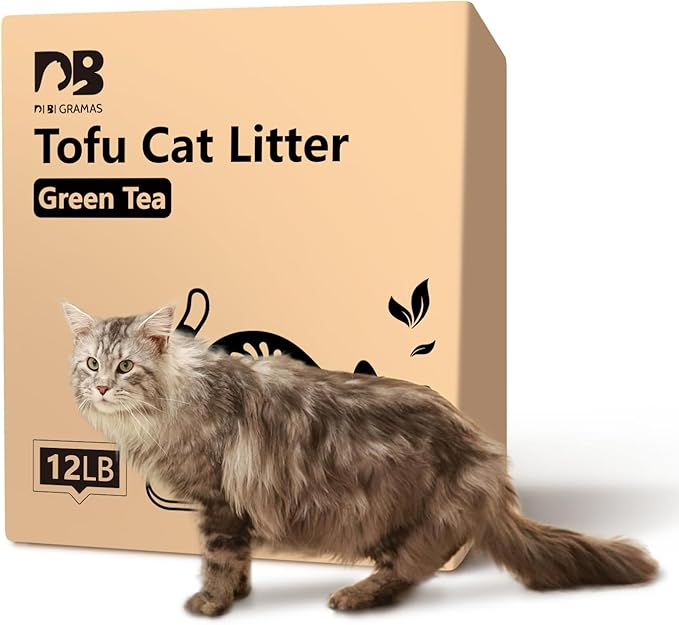 Cat Litter 12LB/2 Packs Dust-Free Clumping Tofu Cat Litter Quickly Absorb Odors Toilet Can Flush Into The Toilet Pure Natural tofu cat Litter (Green Tea)-PawvioPets