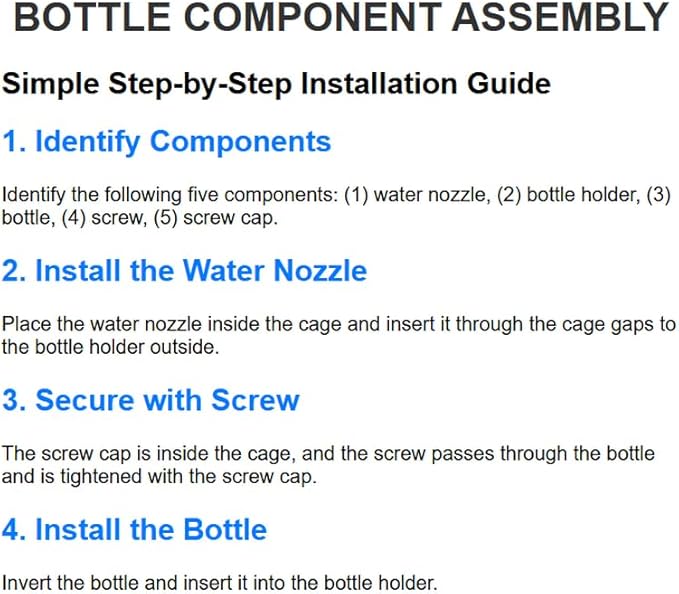 Automatic Hanging Bird Water Bottle - No Drip Cage Mounted Waters Feeder for Parakeets, Cockatiels, Budgies, Lovebirds, Finches, Canaries, Parrots (Bird Cage Accessories Travel Essential)-PawvioPets
