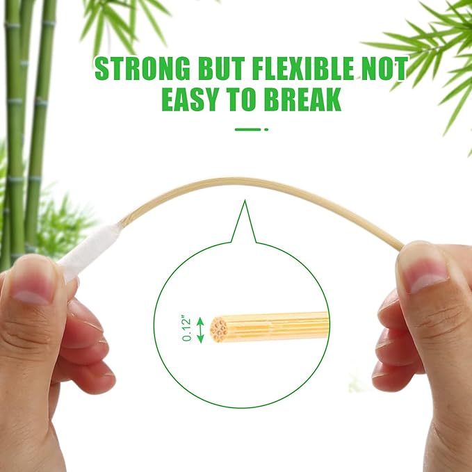 Dog Ear Cleaner Q Tips, 200pcs 6-Inch Long Cotton Swabs for Dogs - Biodegradable Qtips for Ear Cleaning, Infection Treatment, Wax Removal & Pet Care-PawvioPets