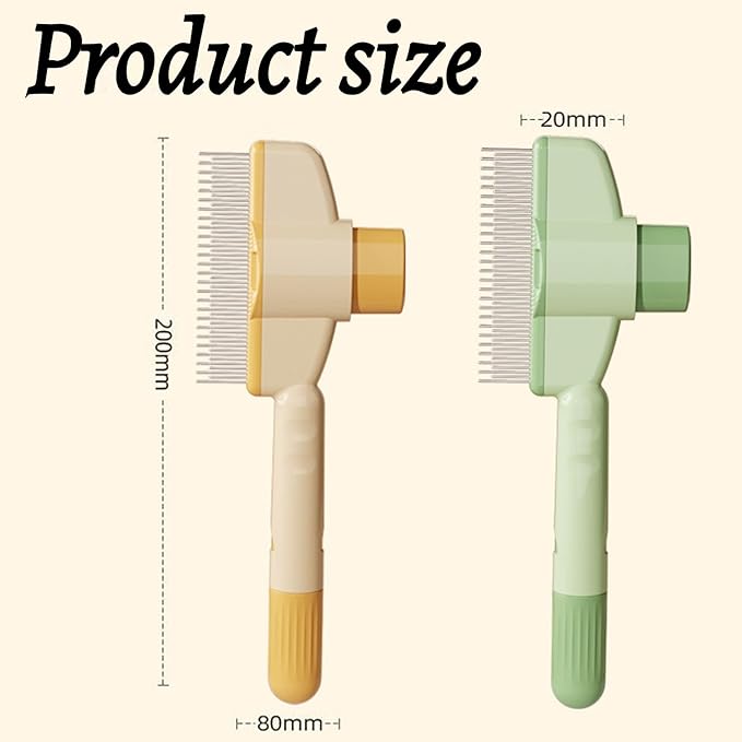 2 Pcs Brush for Cats, brush Cat Comb, Avatore brushs-Removes Fur & Relieves Pain, Upgrade Dog and Cat Hair Removal with Release Button, Multi-function Grooming Brushs for Short&Long Cats-PawvioPets