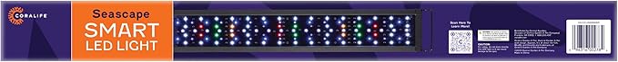 Coralife Fish Tank Aquarium Seascape WiFi/Bluetooth Smart LED Light Fixture, 30-36"-PawvioPets