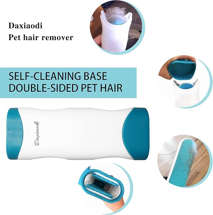 2 Pack Furniture Lint Remover Brushes, Double Sided Self Cleaning Loose Hair Catcher for Pet, Hair Cleaner for Clothes, Sofa, Carpet-PawvioPets