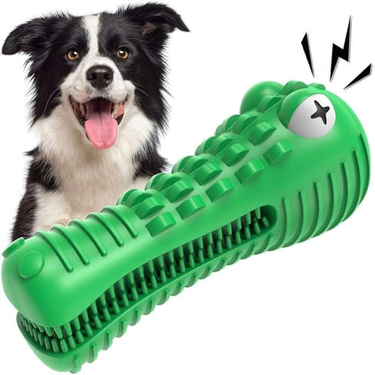 Dog Toys for Aggressive Chewers Large Medium Breed, Indestructible Dog Toothbrush Chew Toys, Squeaky Interactive Tough Extremely Durable, Dogs Toys to Keep Them Busy-PawvioPets