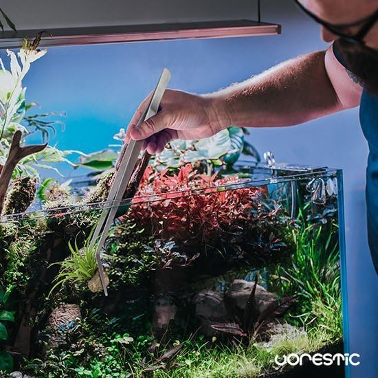 15 Inches Heavy Duty Reptile Feeding Tongs, Curved Aquarium Tweezers, Reptile Tongs, Fish Feeding Tongs, Reptile Feeding Tweezers, Long Tweezers for Aquarium and Terrarium-PawvioPets