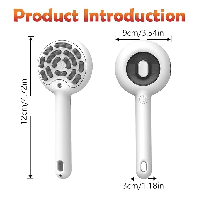 Cat Brushes for Indoor Cat, 6 in 1 Pet Steam Brush for Dog Cats Grooming Kit Supplies Hair Grooming for Long Short Hair Cats Dogs Massage & 2 Water Spray Modes Shedding Brush-PawvioPets